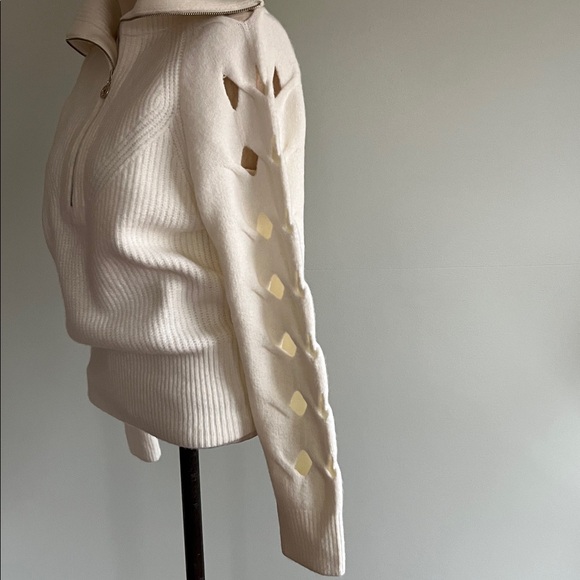 White House Black Market Cream Cowl Neck Sweater - Picture 6 of 12